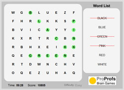 ProProfs Word Search