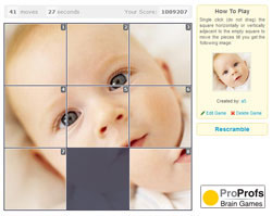 ProProfs Sliding Puzzle