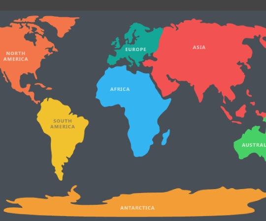 Identify The Map Of Largest Continent In The World Through Sliding ...