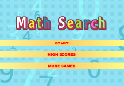 Math Search Game